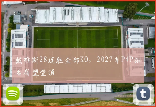 戴维斯28连胜全部KO，2027年P4P排名有望登顶