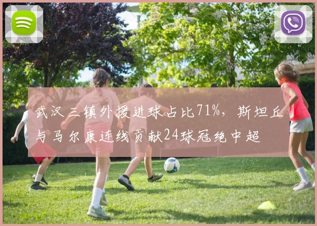 武汉三镇外援进球占比71%，斯坦丘与马尔康连线贡献24球冠绝中超